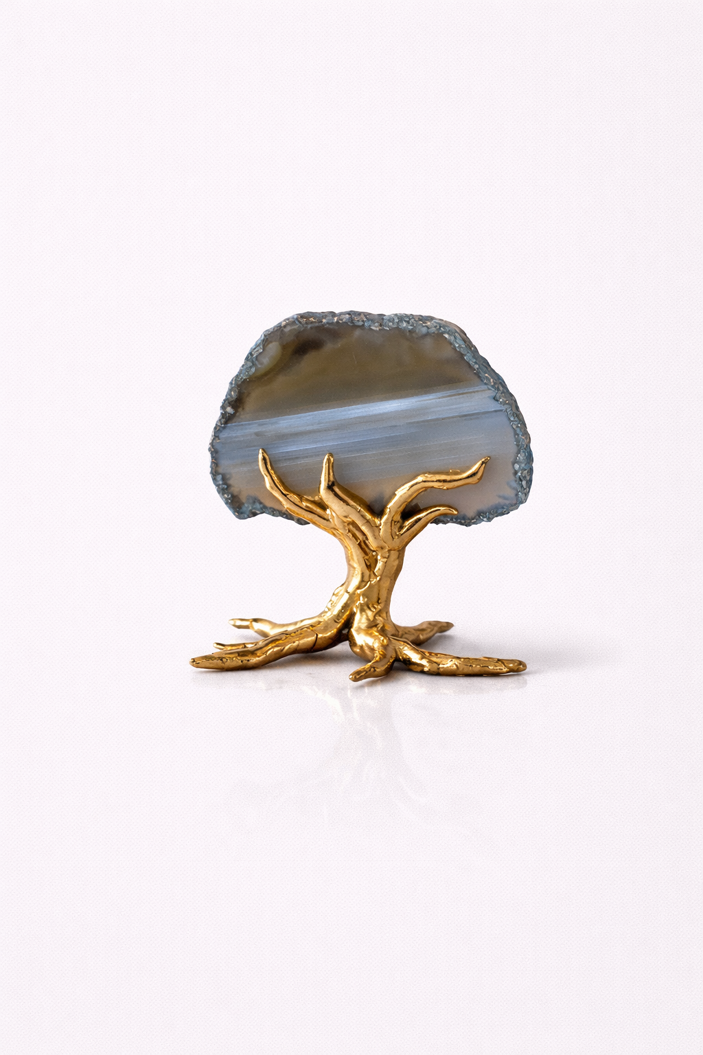 Sculpture Arbre en Laiton et Agate Galerie Gérard G
