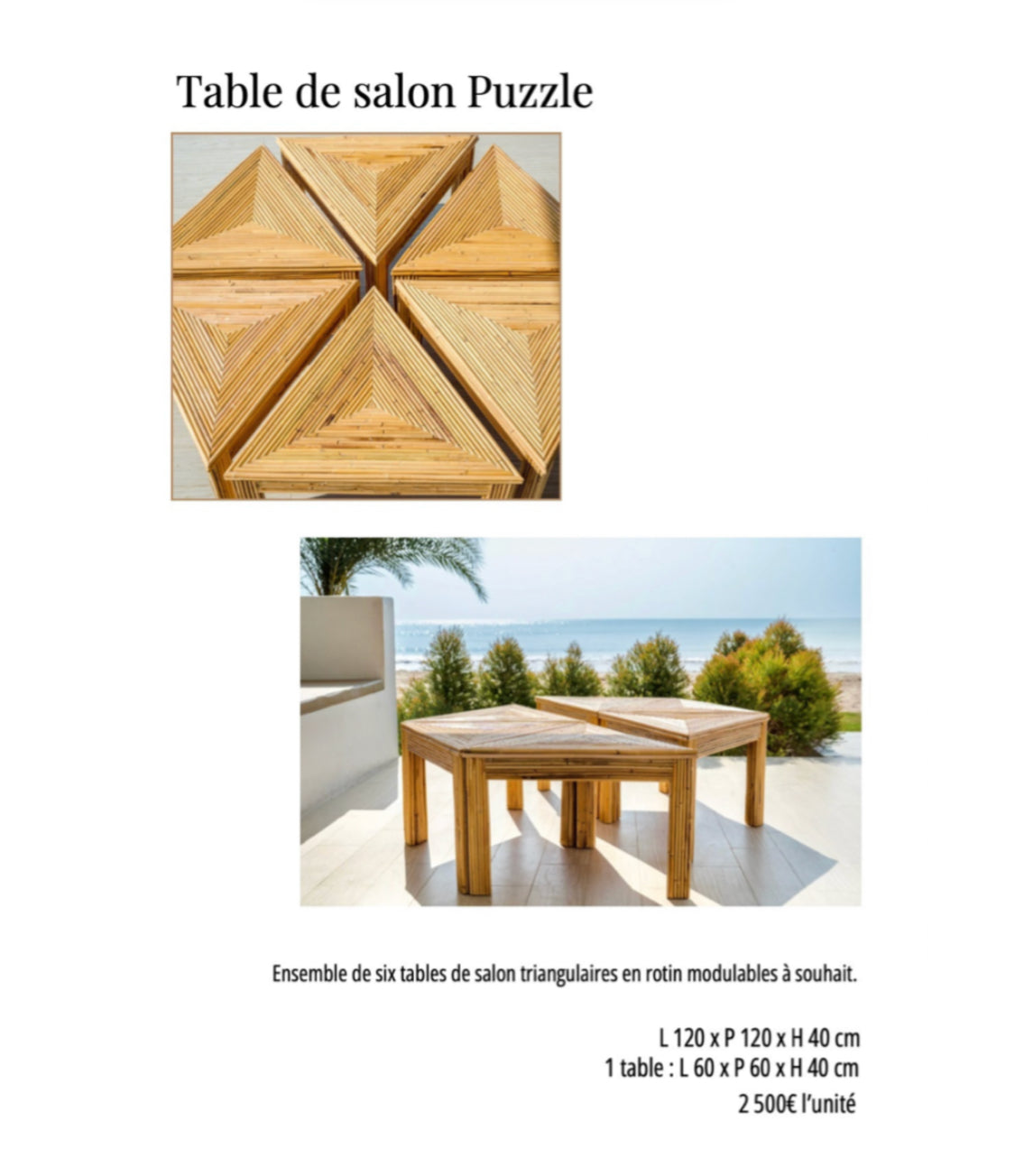 Table de salon Puzzle Galerie Gérard G