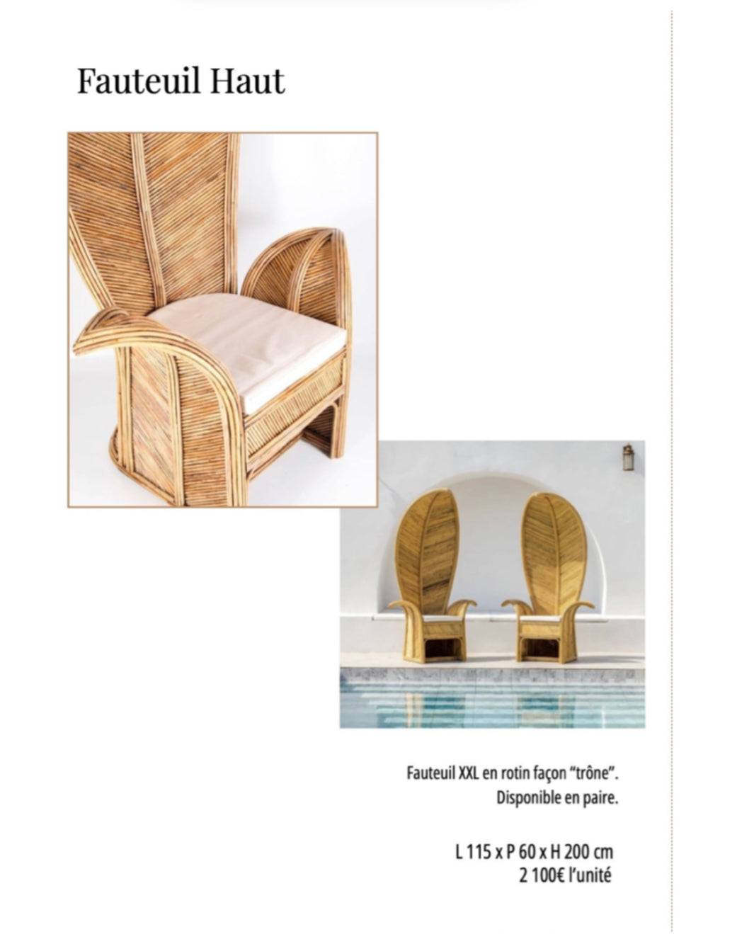 Fauteuil Haut Galerie Gérard G