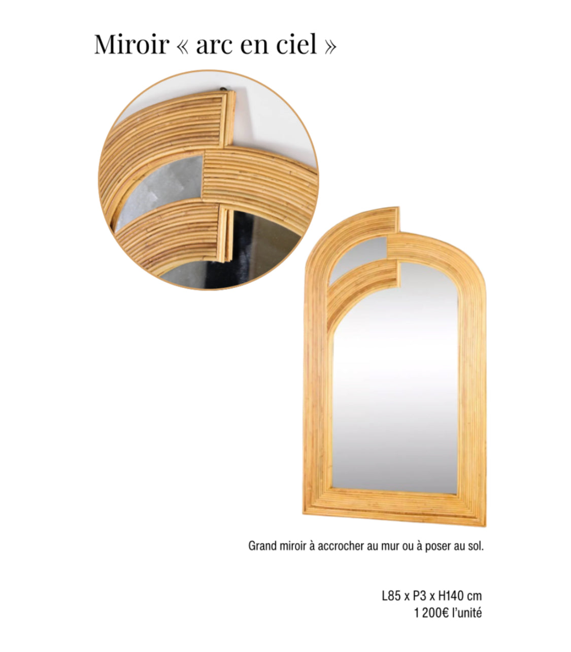 Miroir "arc en ciel" Galerie Gérard G