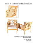 Paire de fauteuils motifs d'éventails Galerie Gérard G