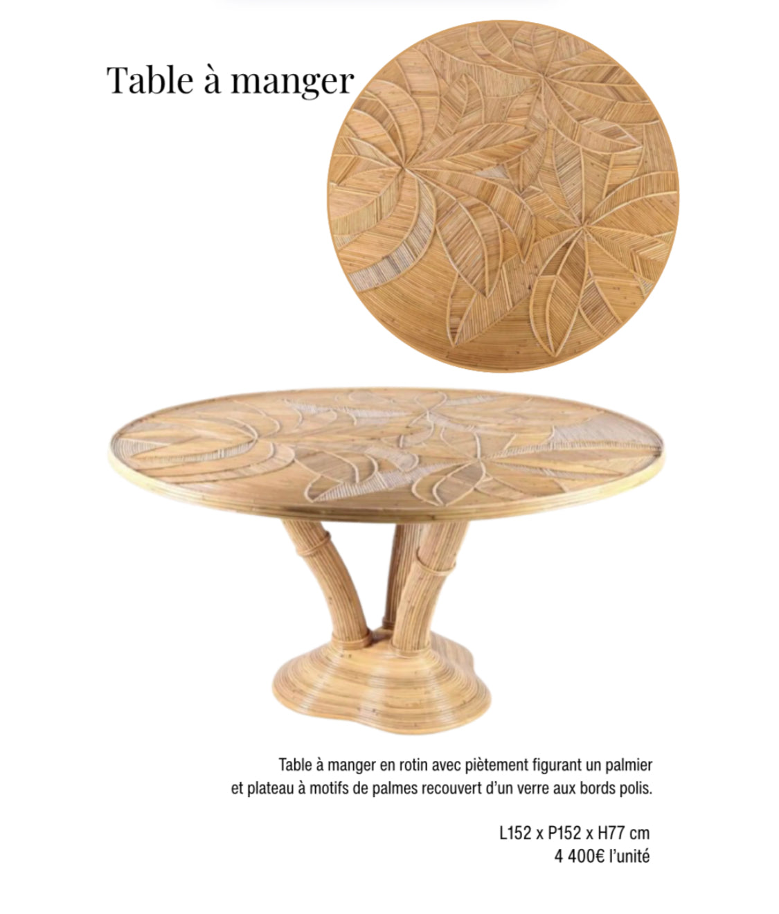Table à manger Galerie Gérard G