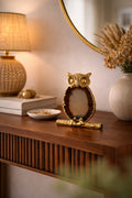 Sculpture Hibou en Laiton et Agate Galerie Gérard G